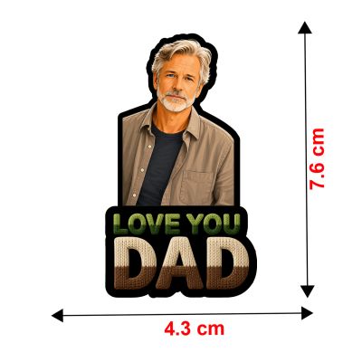 Personalized Love You Dad Fridge Magnet Father's Day and Birthday Gift for Papa Memory Photo Fridge Magnet